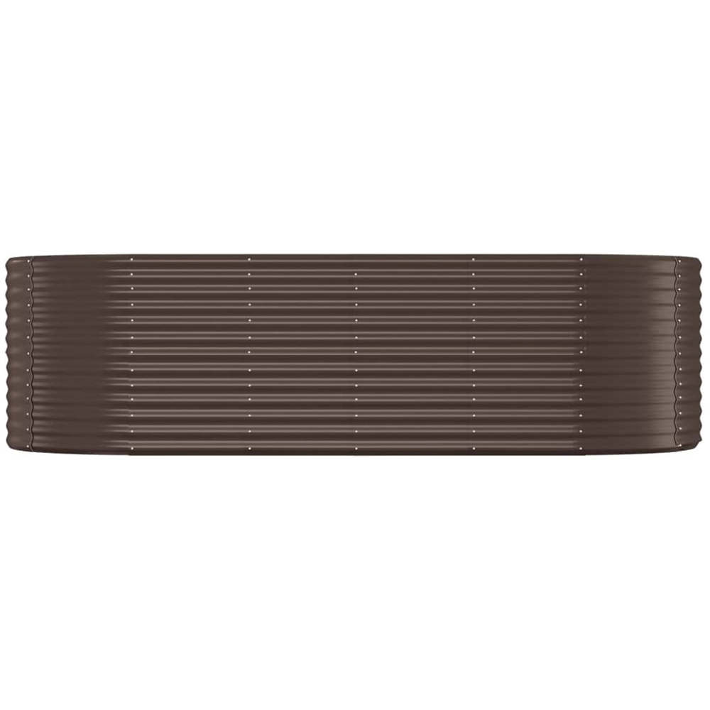 vidaXL Brown Galvanised Steel Raised Garden Bed 68 x 100 x 249cm Image 2