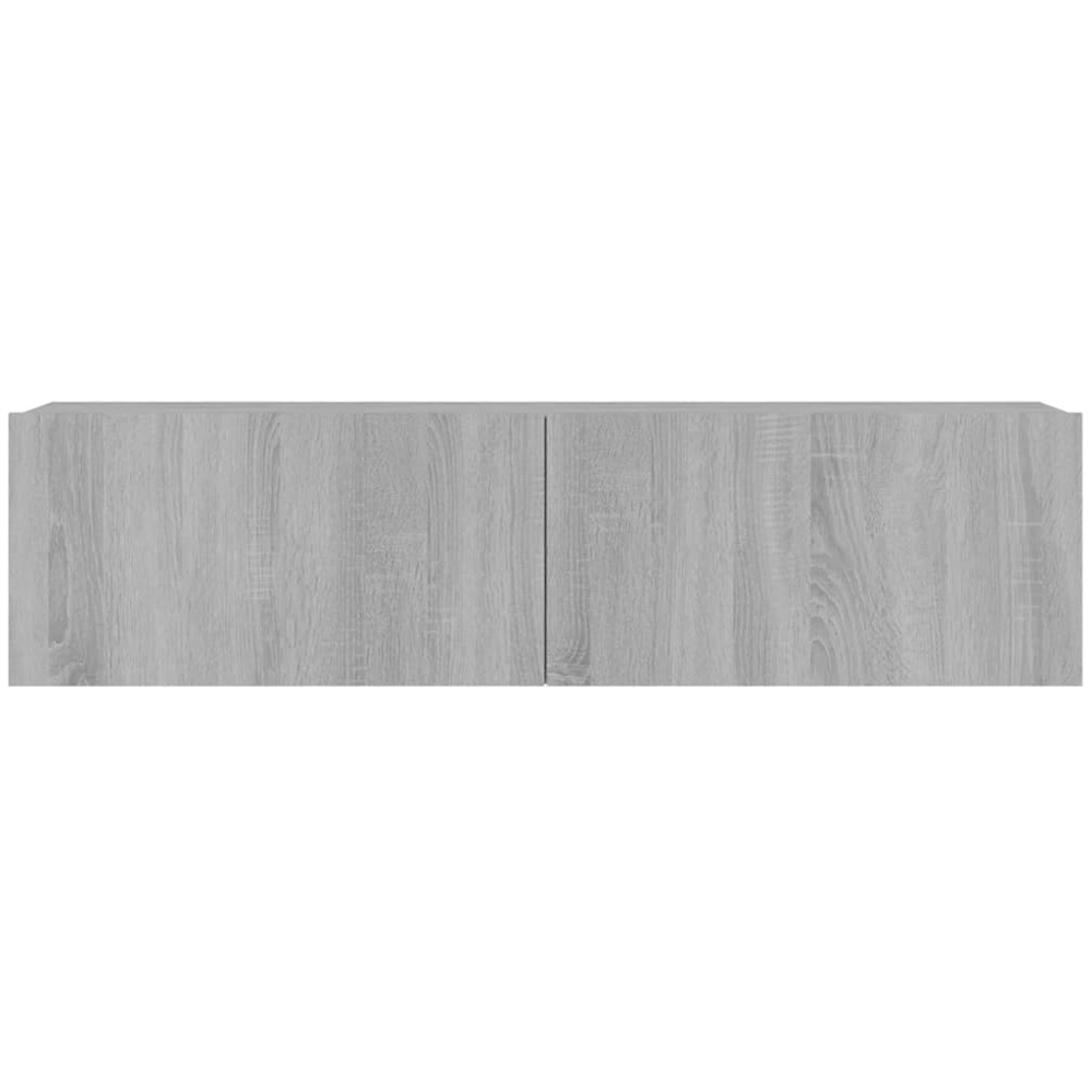 vidaXL 2 Door Grey Sonoma Wall Mounted TV Cabinet Image 4