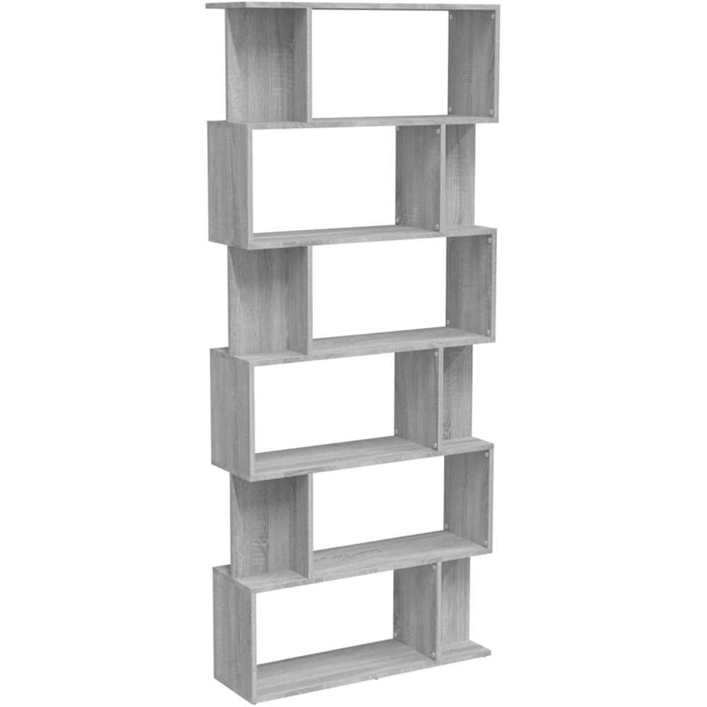 vidaXL 12 Shelf Grey Sonoma Tall Bookcase Image 2