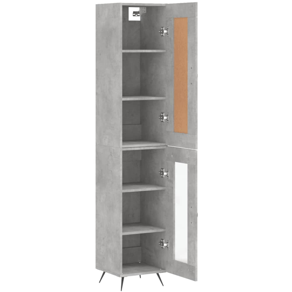vidaXL 2 Door Concrete Grey Highboard Image 4