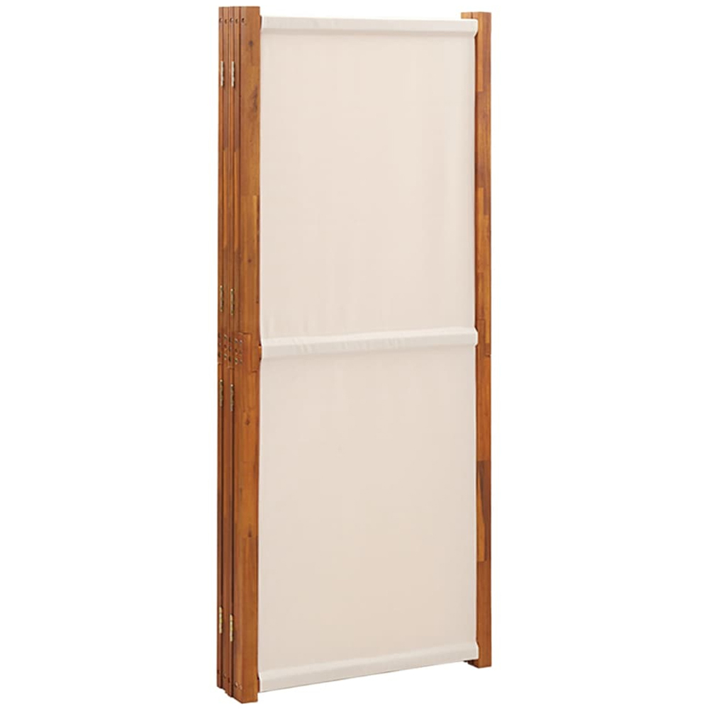 vidaXL Cream White 5 Panel Room Divider 350 x 180cm Image 4