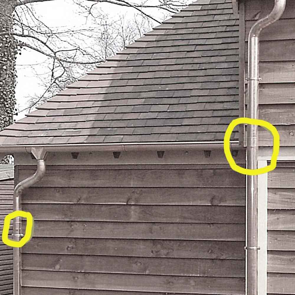 Metal Gutta Zinc Downpipe Connector Image 2