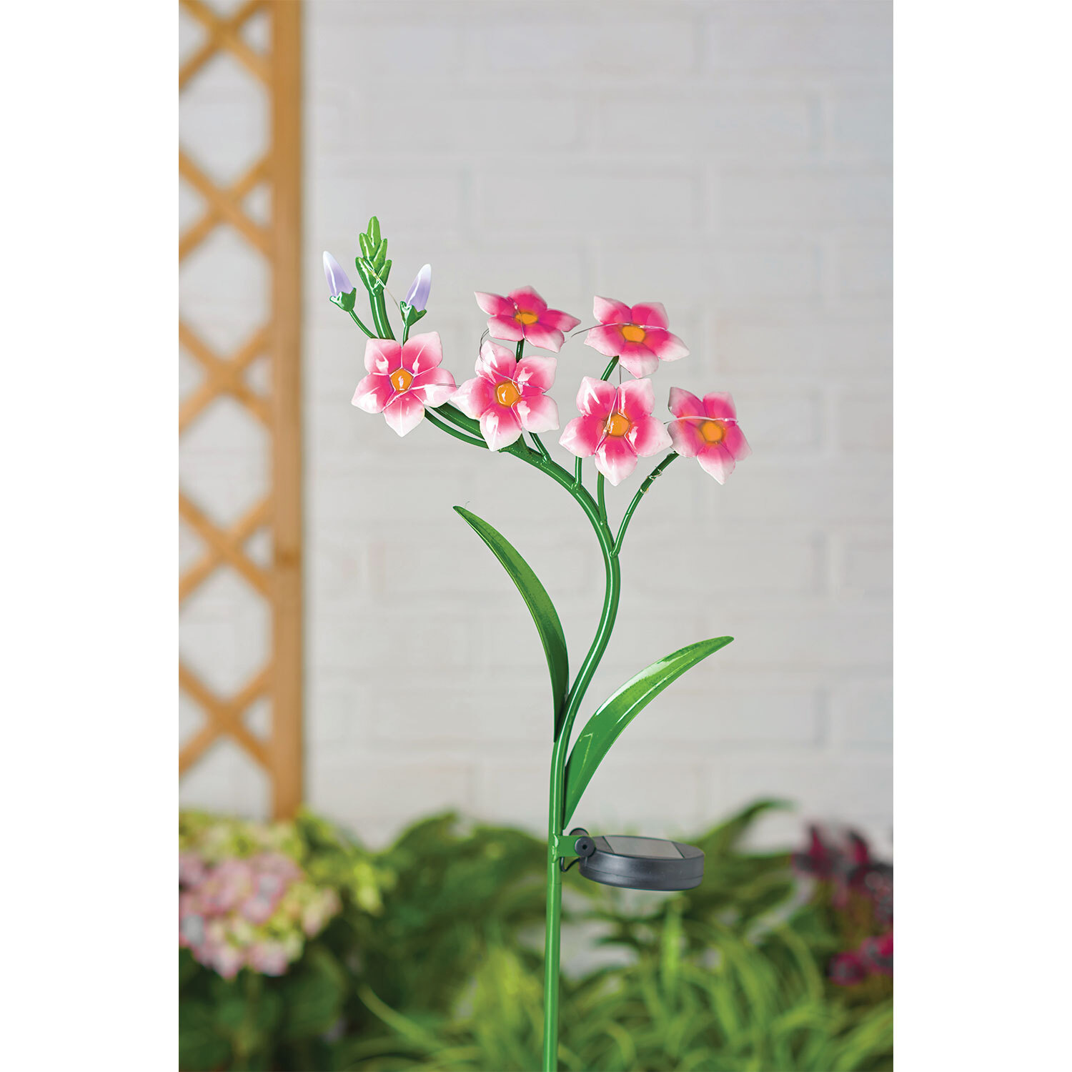 Single Floral Garden Solar Stake Light 63cm in Assorted styles Image 5