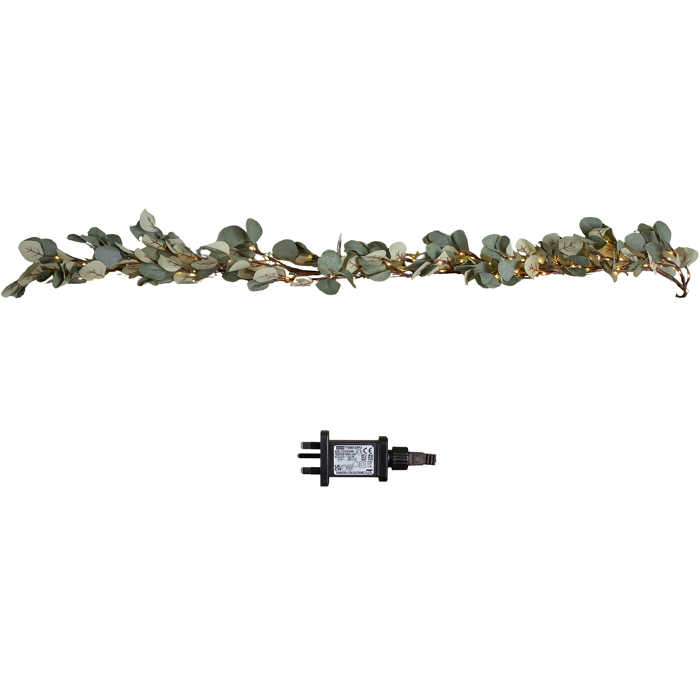 Samuel Alexander 130 Warm White LED Eucalyptus Christmas Garland 180cm Image 3