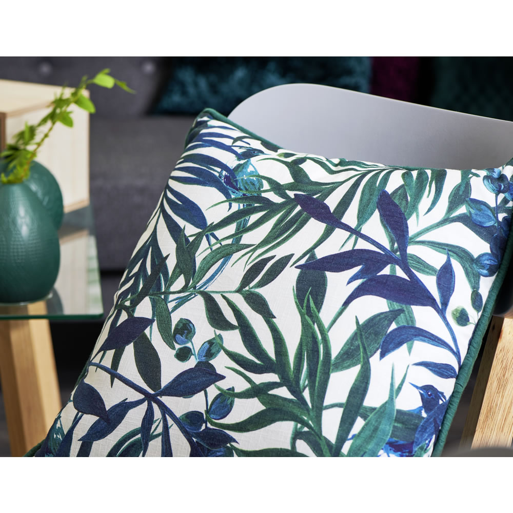 Wilko Leaves and Birds Cushion 43 x 43cm Wilko
