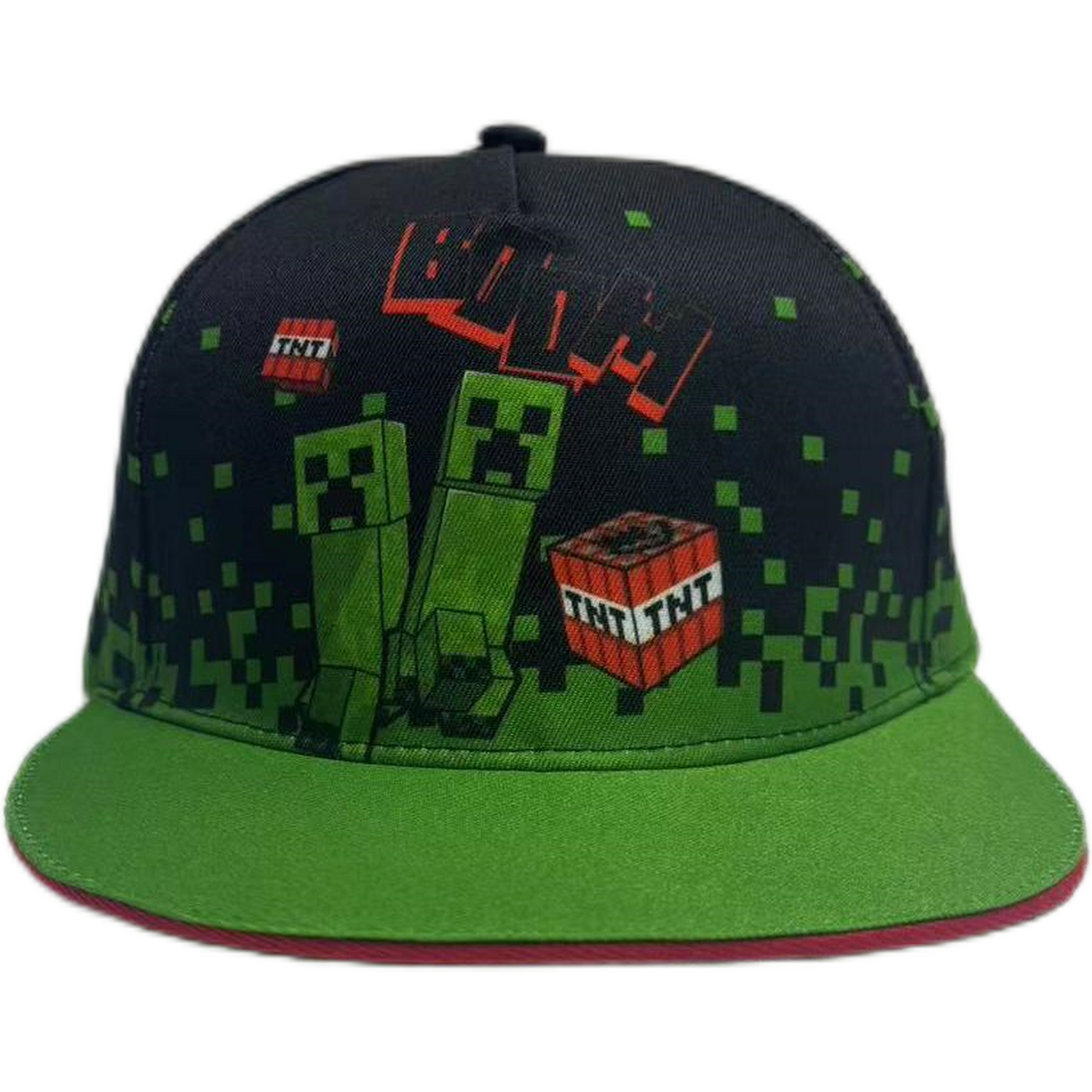 Minecraft Cap Black and Green Image 3