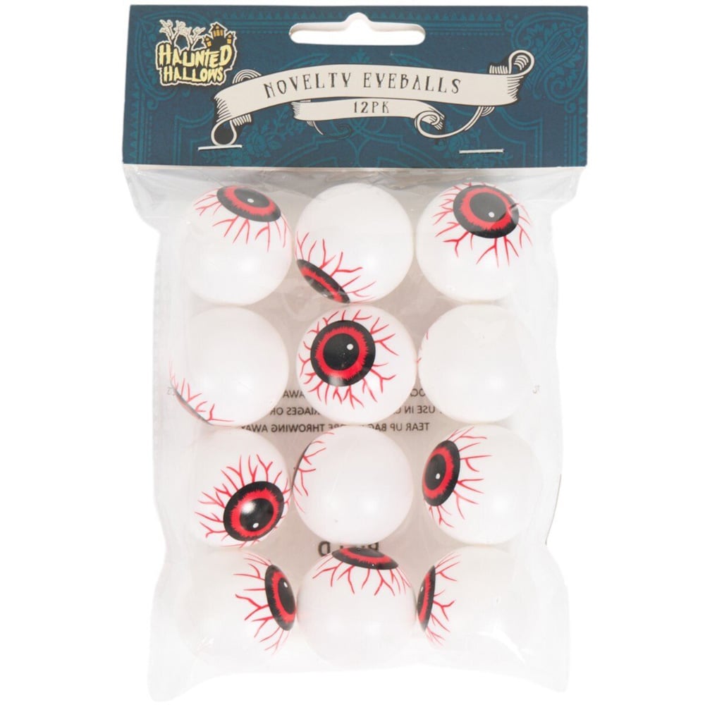 Pack of 12 Novelty Eyeballs White Image 1