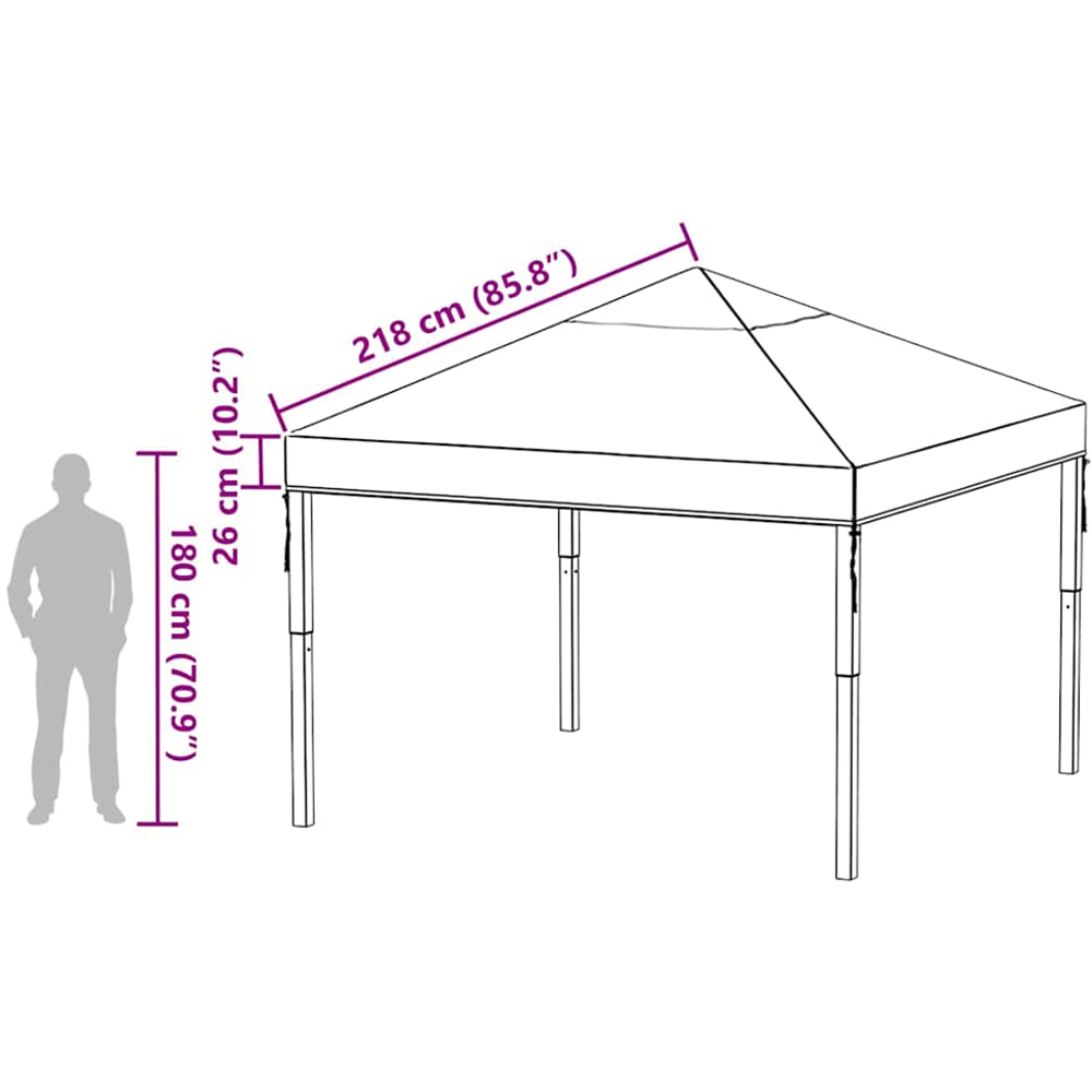 vidaXL 3 x 3m Transparent Single Tier Roof Gazebo Replacement Canopy Image 8
