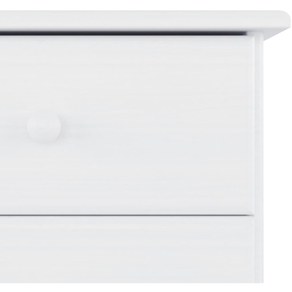 vidaXL Alta 2 Door 2 Drawer White Solid Pine Wood Sideboard Image 7