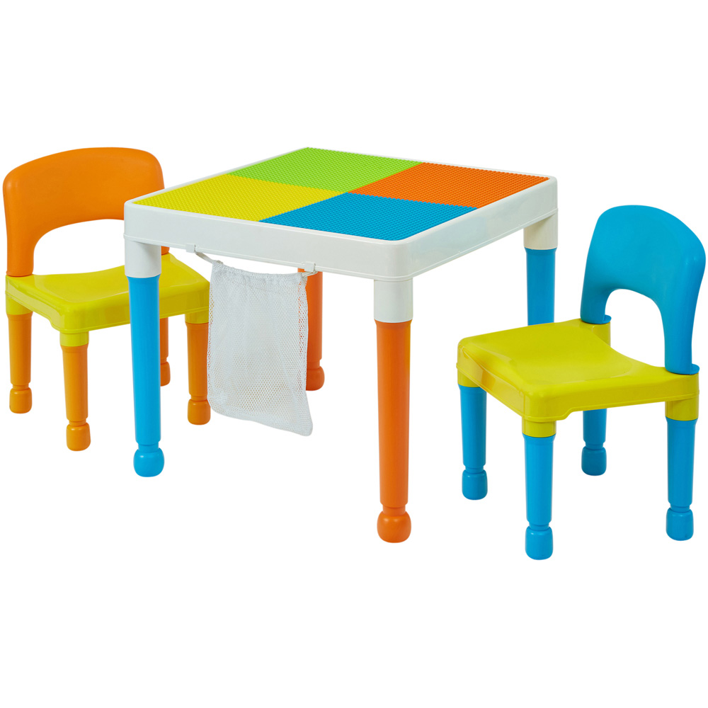 Liberty House Toys Kids 3-in-1 Multicoloured Activity Table and 2 Chairs Set Image 4