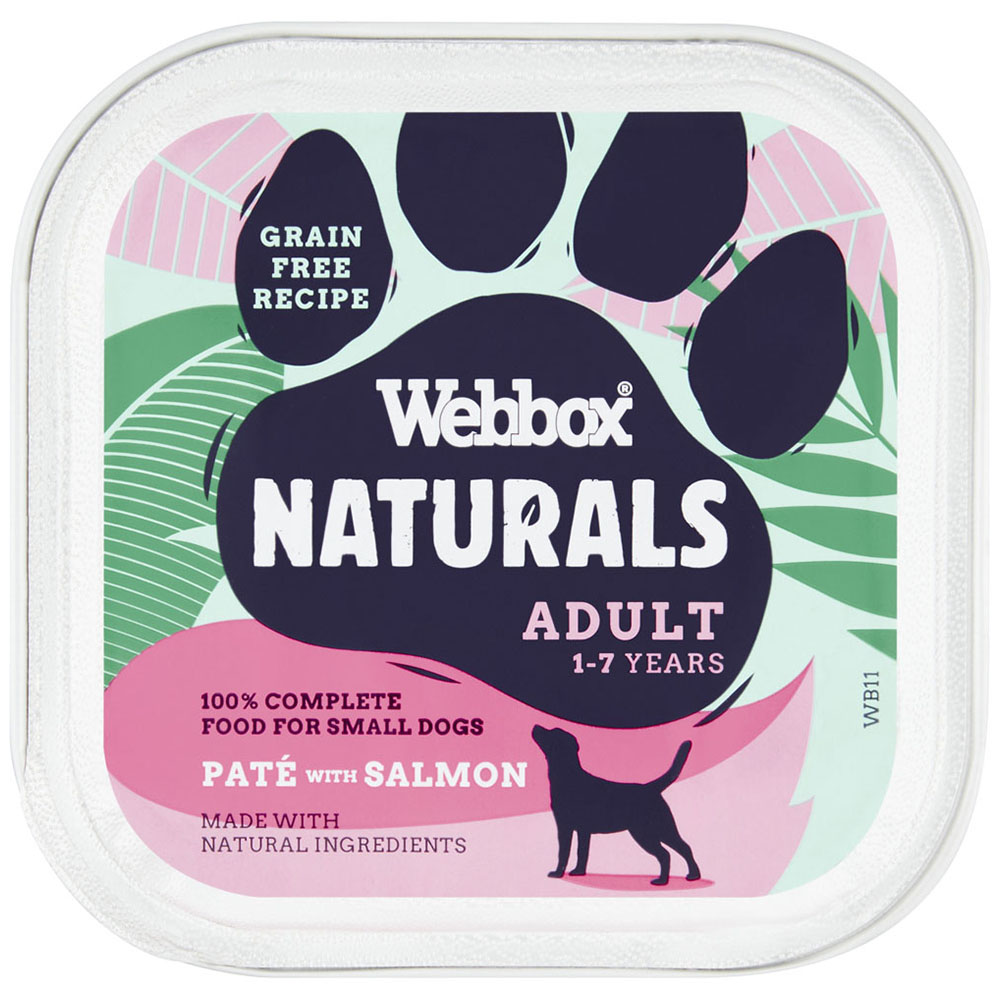 Webbox Natural Salmon Adult Dog Food Tin 150g Image 1