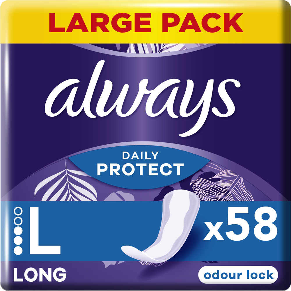 Always Daily Protect Panty Liners Large 58 Pack Wilko