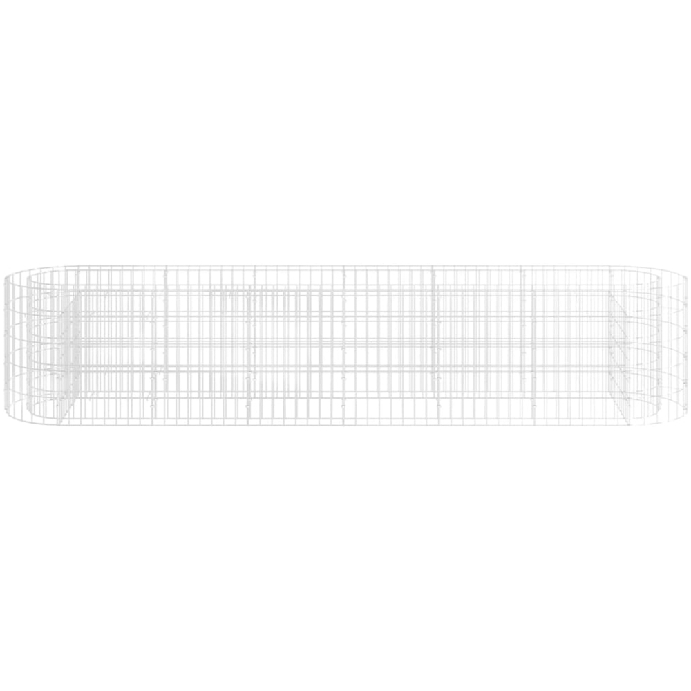 vidaXL Silver Galvanised Iron Gabion Raised Bed 260 x 50 x 50cm Image 3