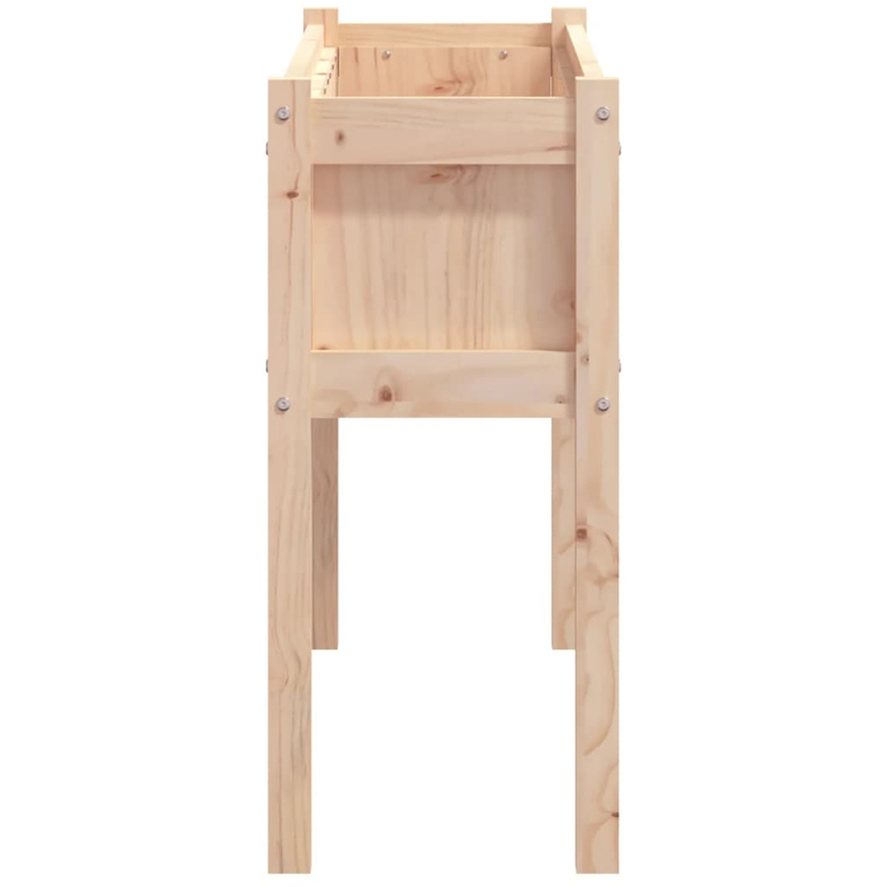 vidaXL Natural Pine Wood Garden Planter with Legs 70 x 110 x 31cm Image 6