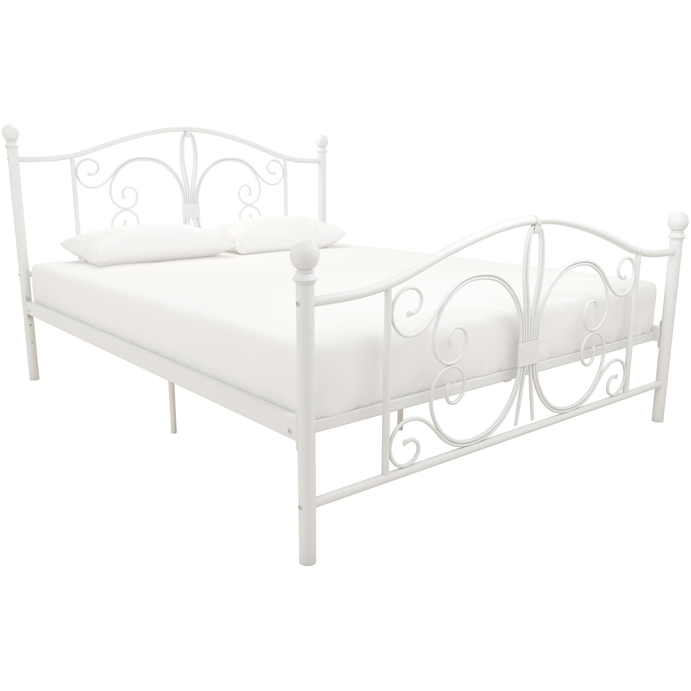 Dorel Bombay King Size White Bed Frame Image 2