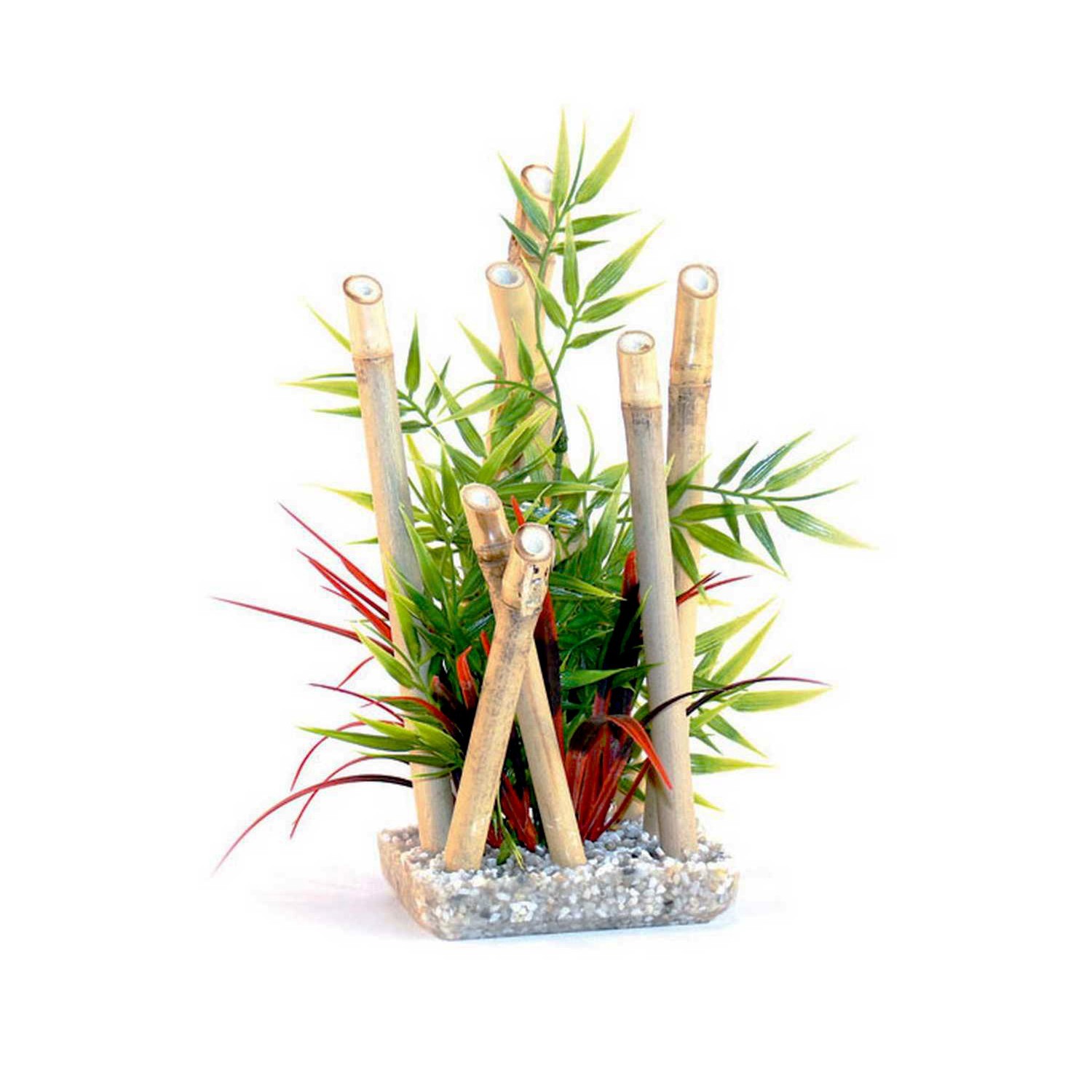 Sydeco Bamboo and Plant Aquarium Ornament Image