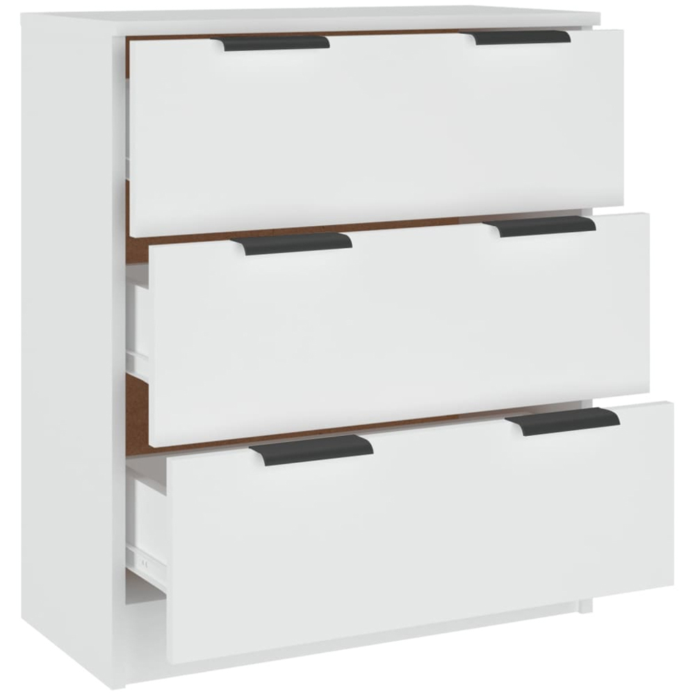 vidaXL 3 Drawer White Sideboard Image 6