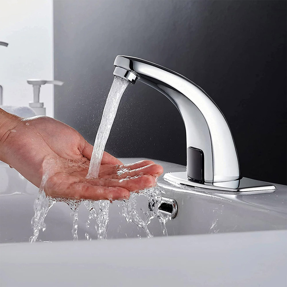 ENER-J Touchless Sensor Electrical Bathroom Tap with Water Mixer Valve Image 3
