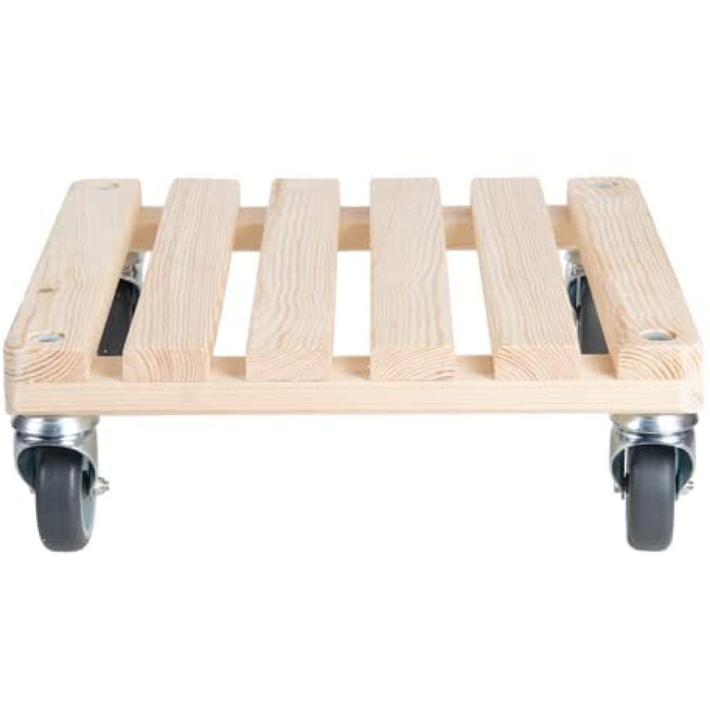 Fallen Fruits Wooden Square Plant Trolley Image 1