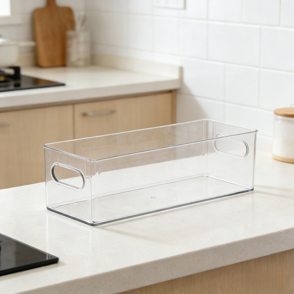 Living and Home Crystal Clear Transparent Desktop Storage Organiser Image 2
