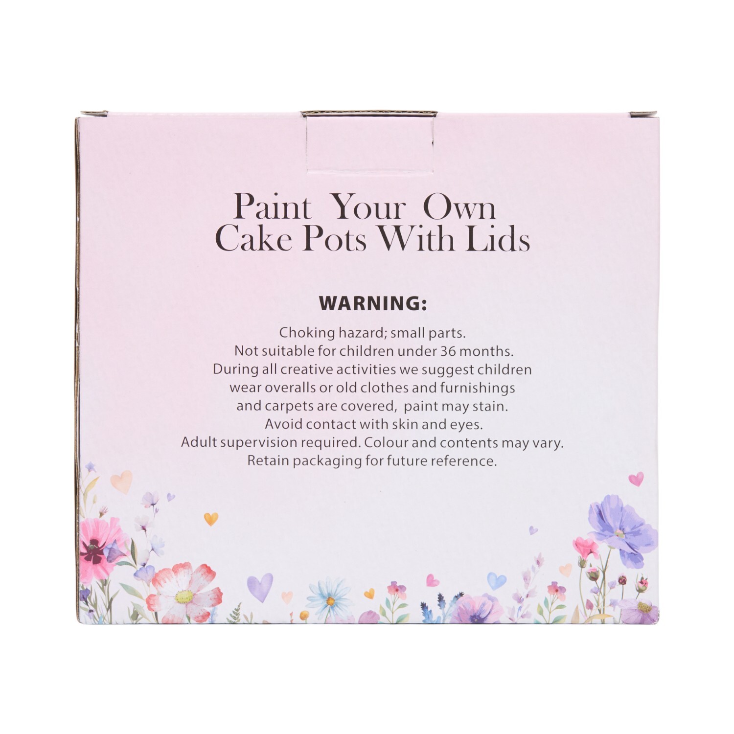 Paint Your Own Cake Pots with Lids Kit White Image 5