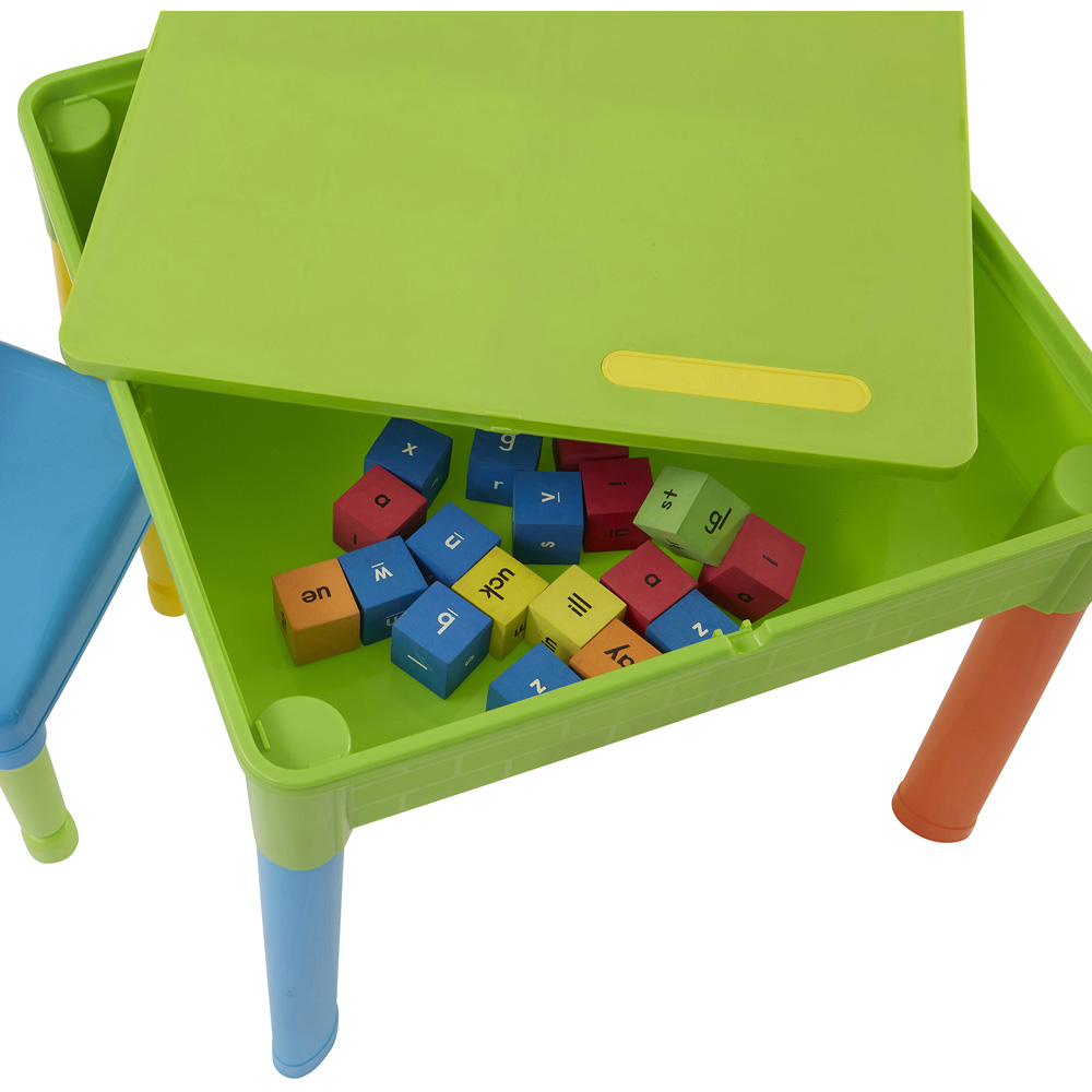 Liberty House Toys Kids 5-in-1 Multicoloured Activity Table and 2 Chairs Set Image 5