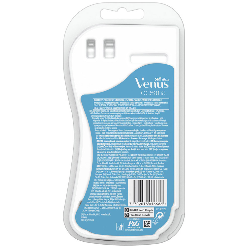 Gillette Venus Oceana Disposable Razors 3 Pack pack Image 3