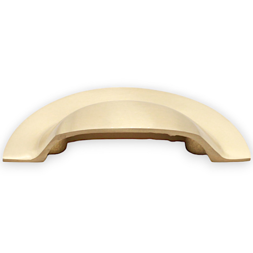 Spira Brass Satin Brass Large Slim Cup Pull Drawer Handle Image 4