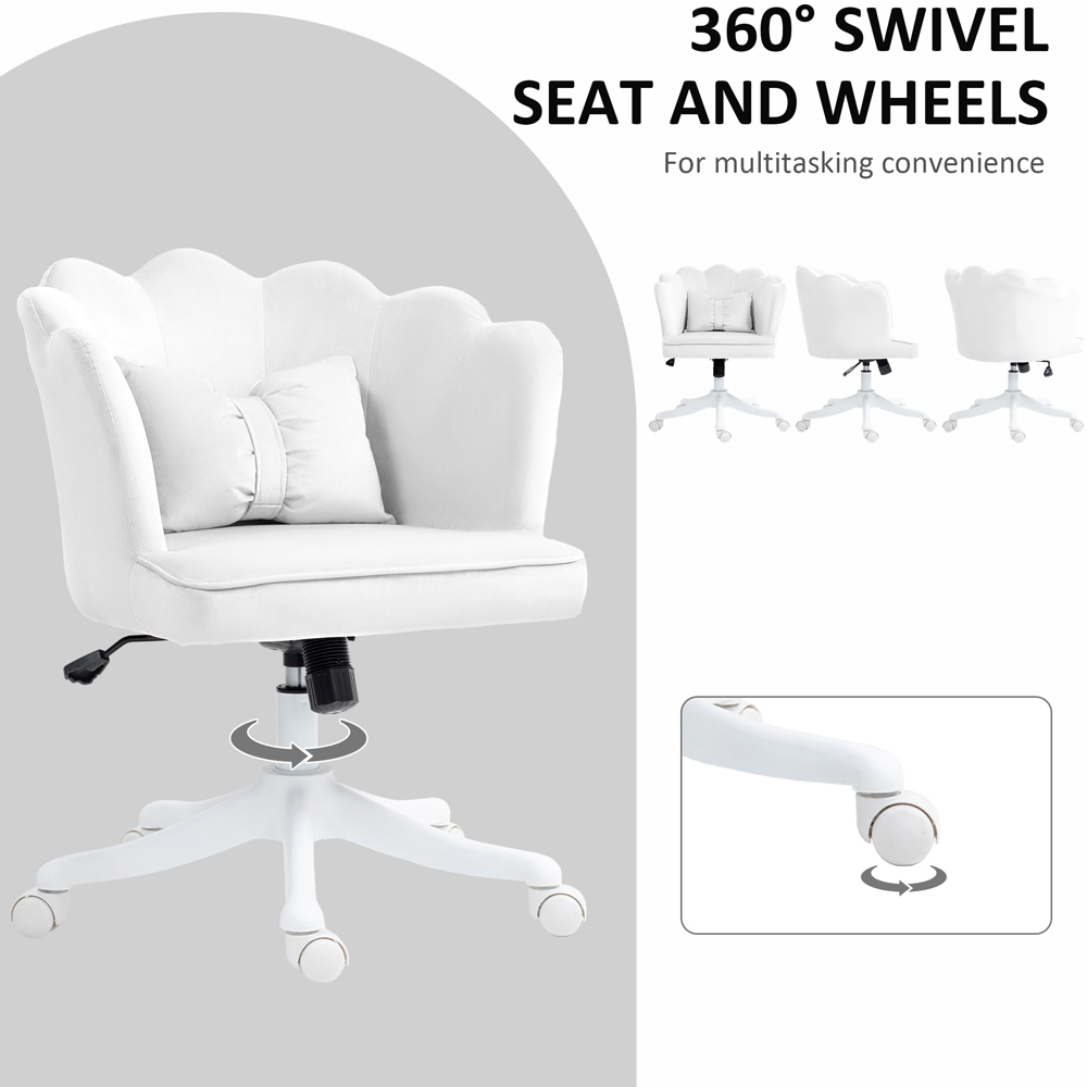 Portland Pink Wide Seat Armless Office Chair with Tilt Function Image 7