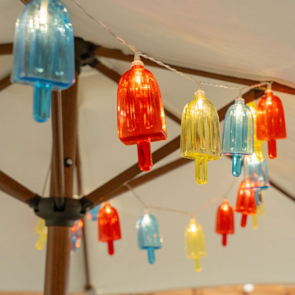 ValueLight Set of 20 Ice Lolly Multicolour Outdoor Solar String Light Image 1