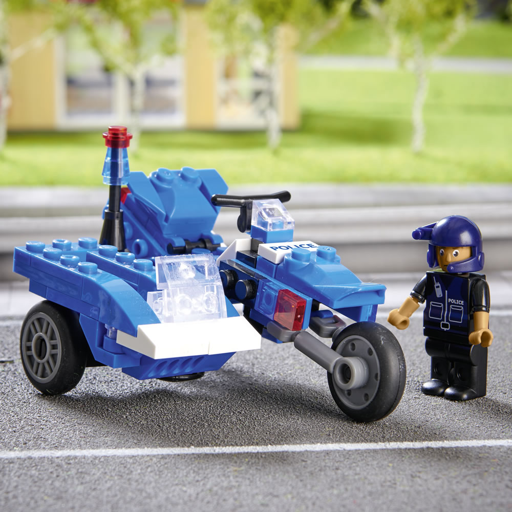 Wilko Blox Police Bike Small Set Image 3