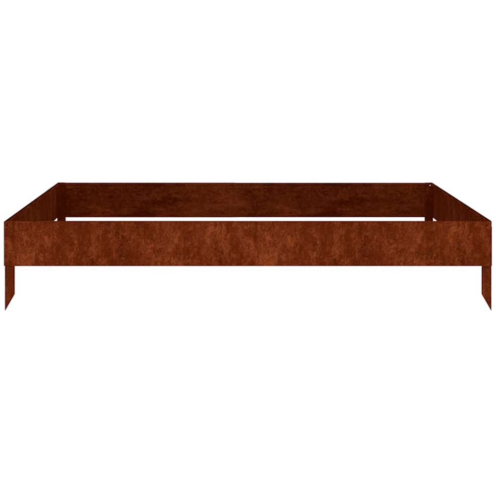 vidaXL Brown Corten Steel Raised Garden Bed 18.5 x 100 x 100cm Image 1