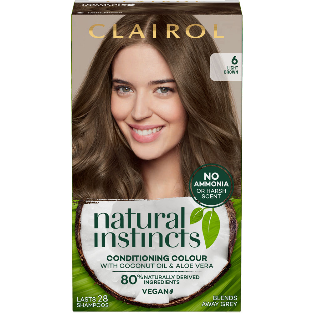 Natural Instincts Semi Permanent Hair Colour 6 Light Brown | Wilko