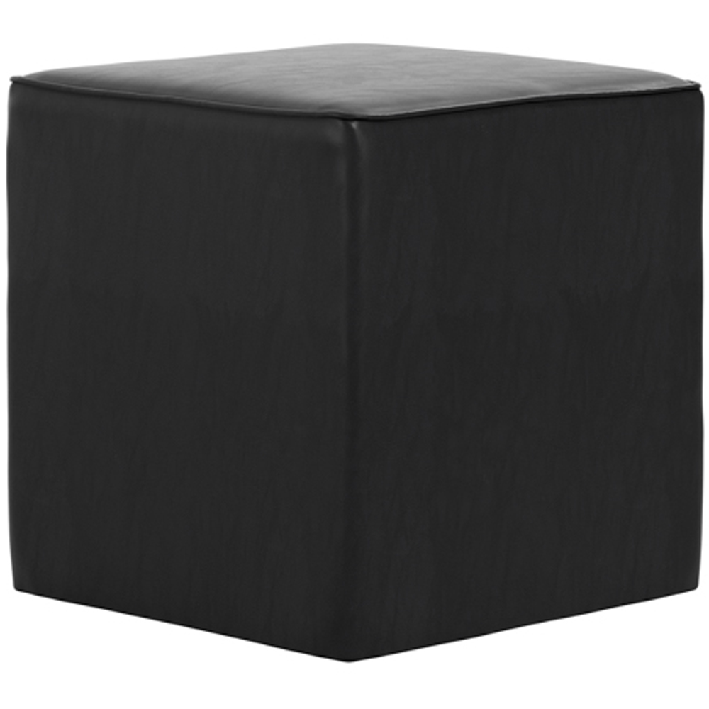 Bronx Black Faux Leather Side Table Image 2