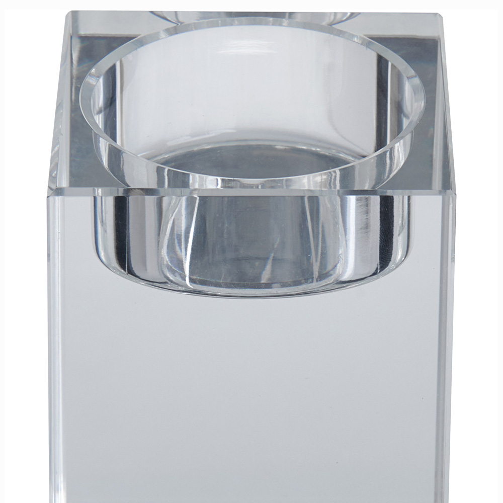 Wilko Square Crystal Effect Large Tealight Holder Image 3