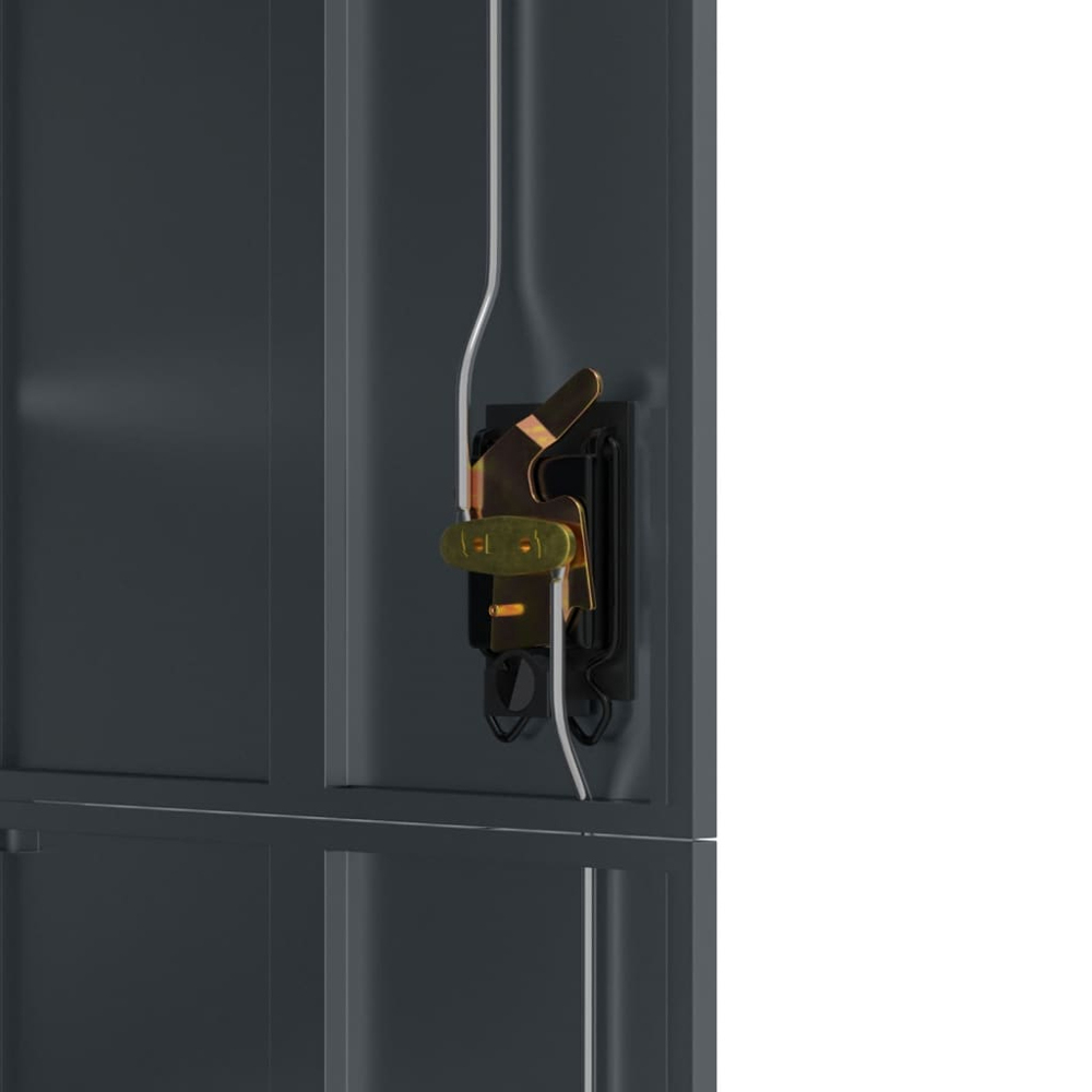 vidaXL 2 Door 5 Shelf Anthracite Steel Lockable File Cabinet Image 7