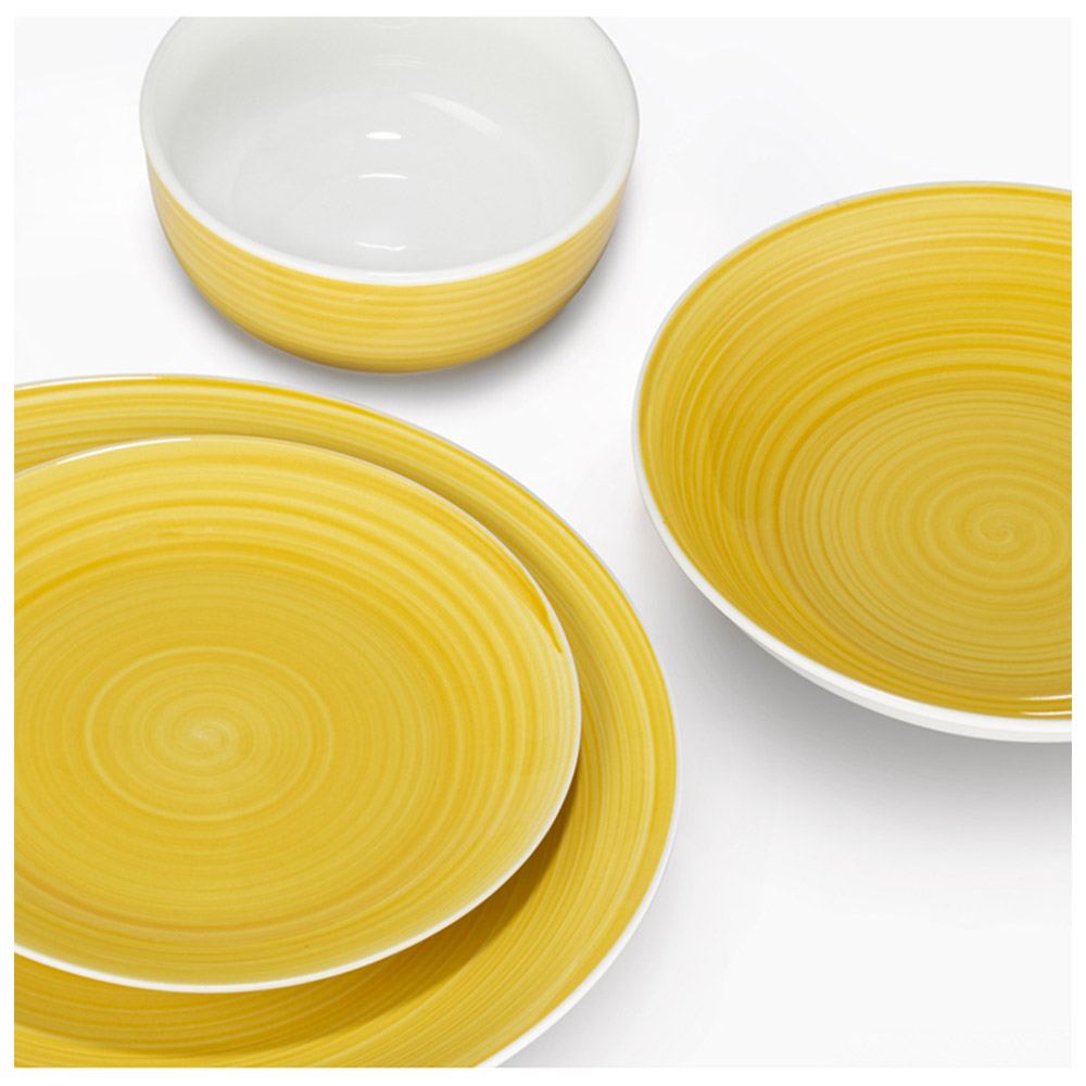 Waterside Spinwash Sunshine Yellow 16 Piece Dinner Set Image 3