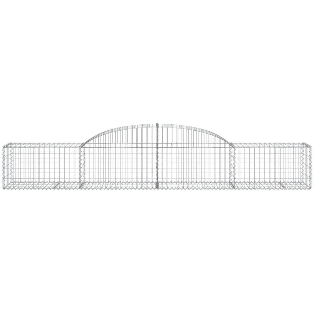 vidaXL Silver Galvanised Iron Arched Gabion Basket 300 x 50 x 40/60cm 17 Pack Image 4