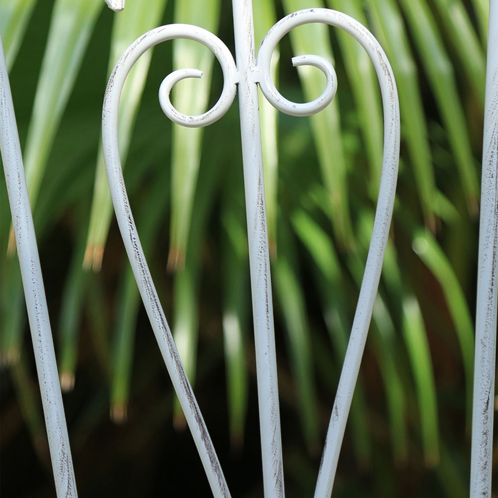 GlamHaus Barcelona Duck Egg Blue Garden Bench Image 4