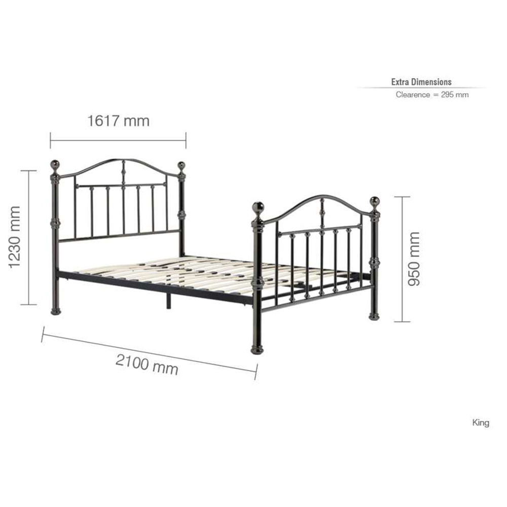 Victoria King Size Black Bed Frame Image 8