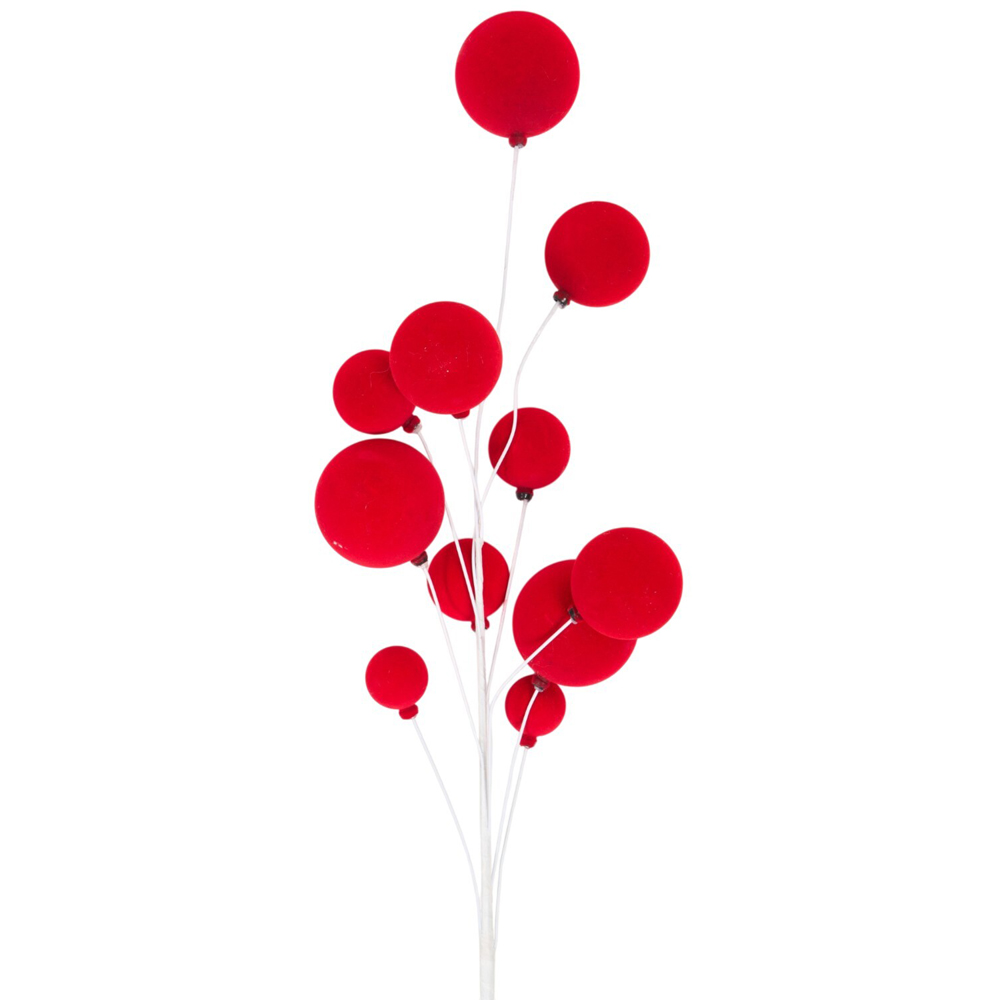 Flocked Bauble Branch Image 7