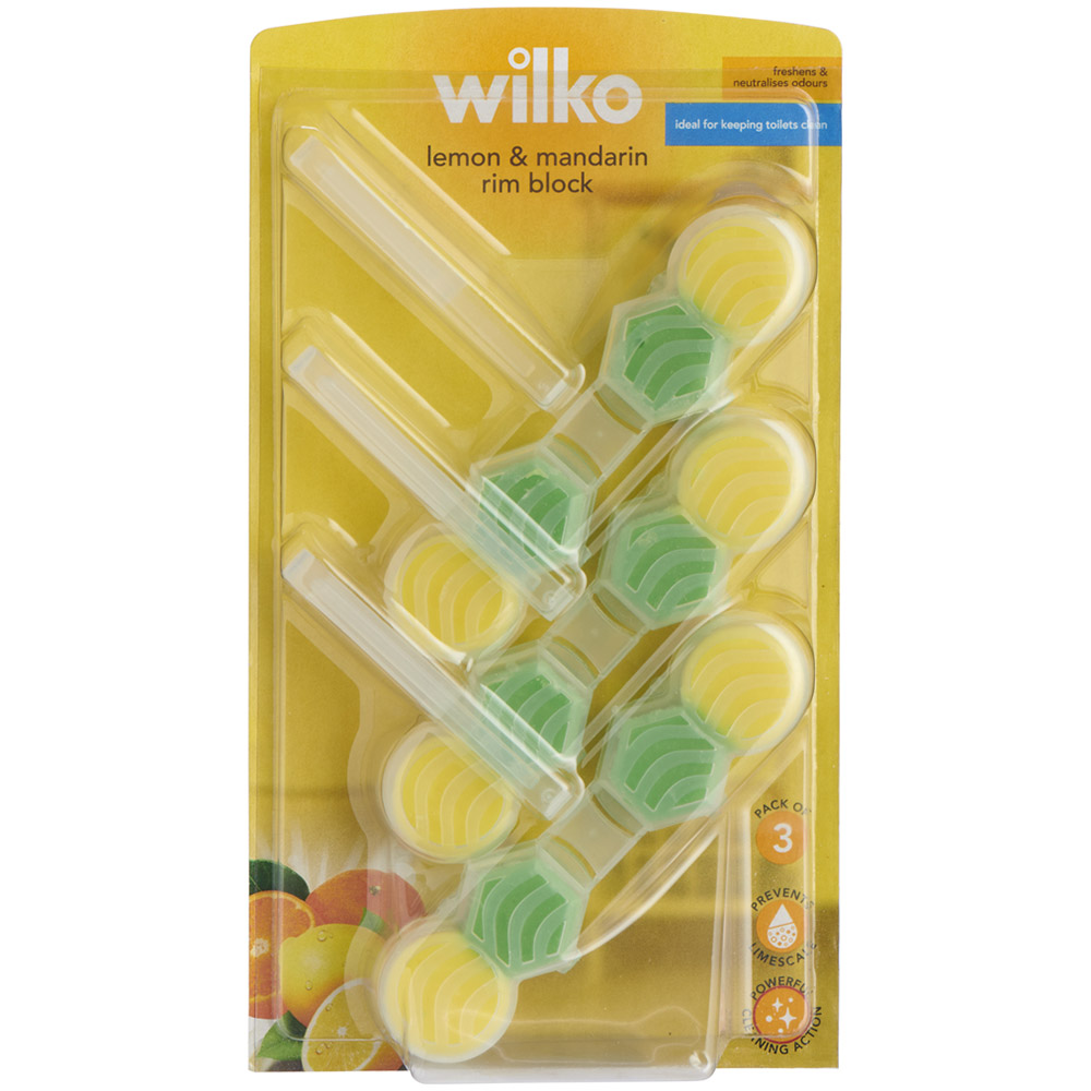 Wilko Flex Lemon and Mandarin Rim Block 3 Pack Image 1