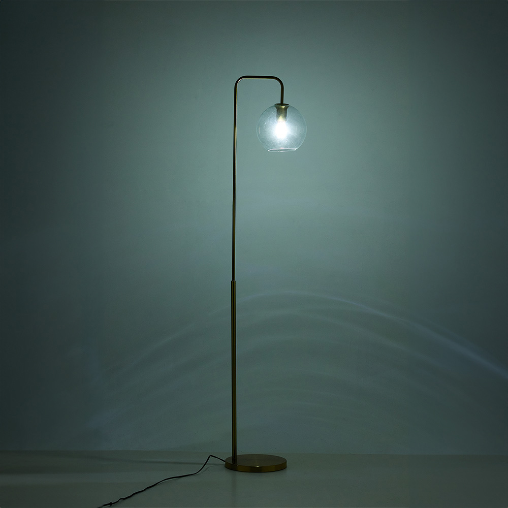 Living and Home Gold Arm Floor Lamp Image 2