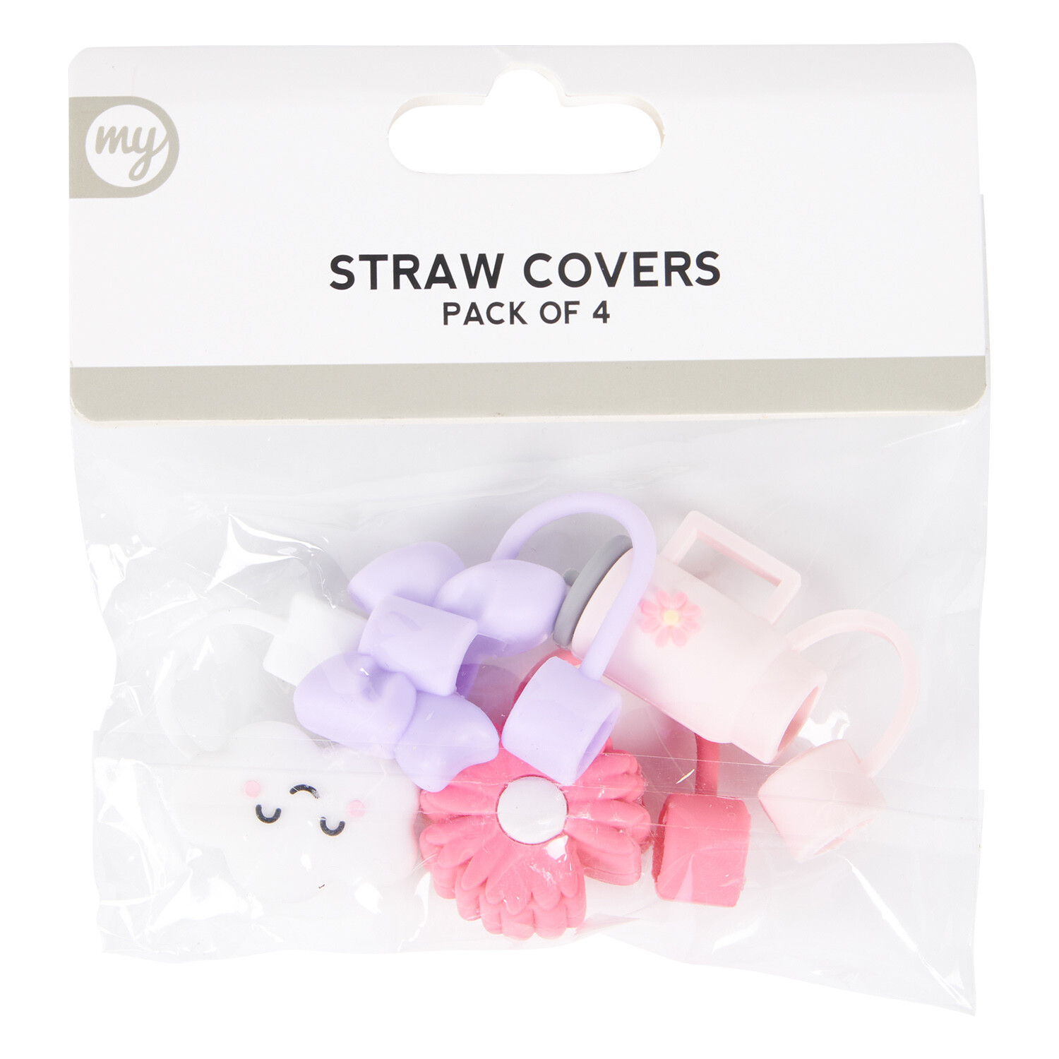 Pack of 4 Straw Covers - Multicolour Image 1