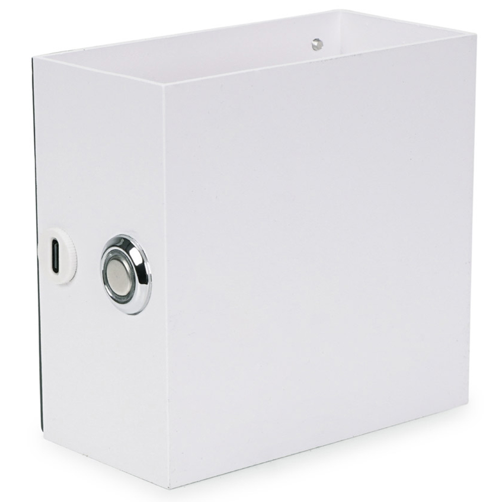 ValueLights Marx White Rechargeable Easy Fit Wall Light Image 1