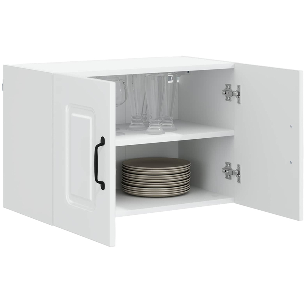 vidaXL Kalmar 2 Door White Wall Mounted Kitchen Cabinet Set of 2 Image 3