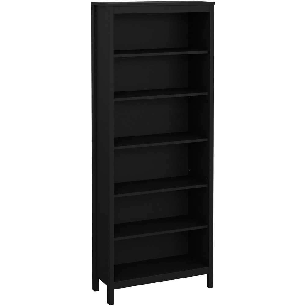 Florence Barcelona 6 Shelf Black Bookcase Image 2