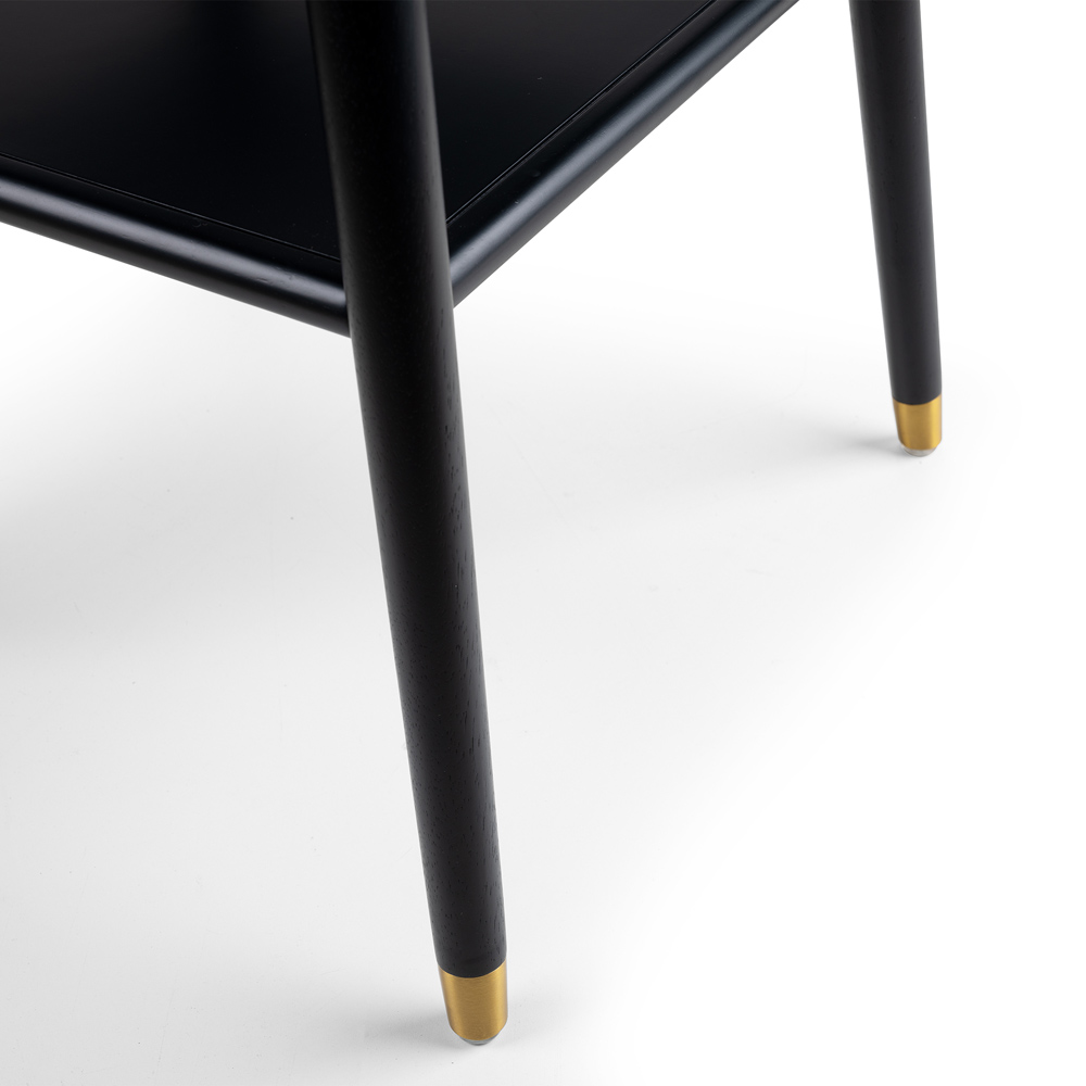 Julian Bowen Findlay Walnut and Black Coffee Table Image 5