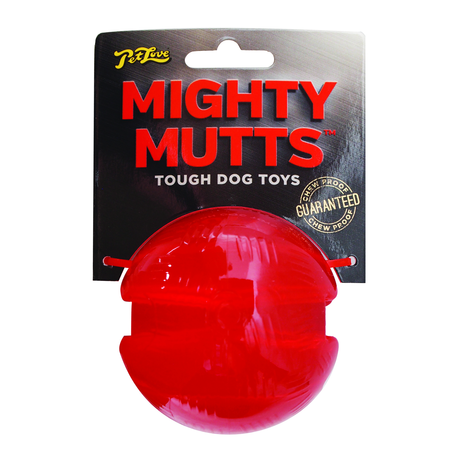Pet Love Mighty Mutts Medium Rubber Ball Dog Toy Image