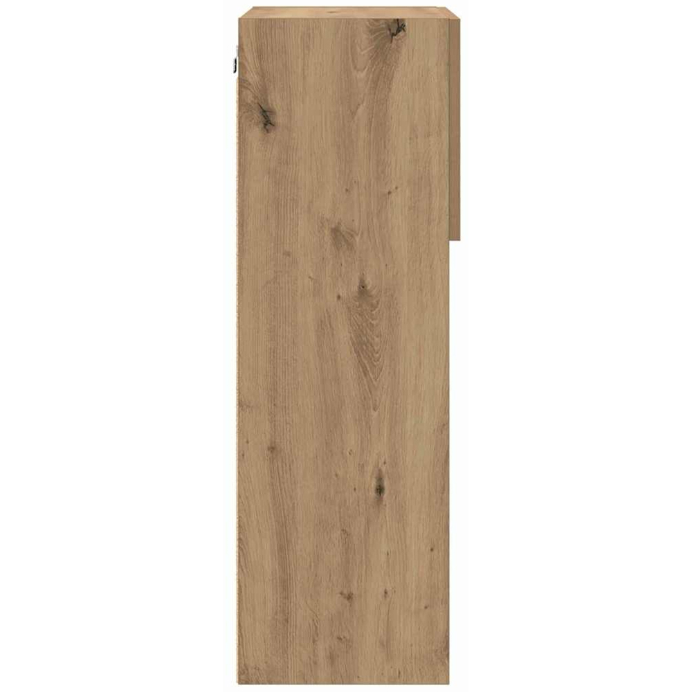 vidaXL Single Door 3 Shelf Artisan Oak Wide Wall Mounted LED TV Unit Set of 2 Image 7